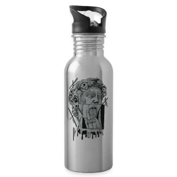 Skulptur von David - Trinkflasche mit integriertem Trinkhalm - Lightsilver - Rechts