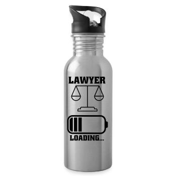 Anwalt Jura Gericht Rechtsanwalt Studium Jurist - Trinkflasche mit integriertem Trinkhalm - Lightsilver - Rechts