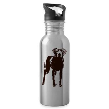 Labrador - Trinkflasche mit integriertem Trinkhalm - Lightsilver - Rechts