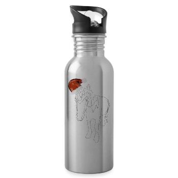 Weihnachts-Fritz - Trinkflasche mit integriertem Trinkhalm - Lightsilver - Rechts
