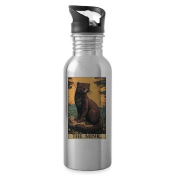 Nerze Nerz - Trinkflasche mit integriertem Trinkhalm - Lightsilver - Rechts