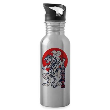 Osore Shirazuno: Fearless Tiger - Trinkflasche mit integriertem Trinkhalm - Lightsilver - Rechts