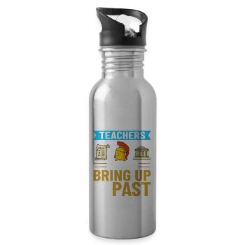 Geschichte Lehrer Lektion Professor Historiker - Trinkflasche mit integriertem Trinkhalm - Lightsilver - Rechts