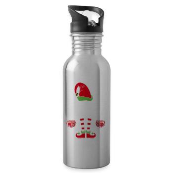 Durstige Elfe - Trinkflasche mit integriertem Trinkhalm - Lightsilver - Rechts