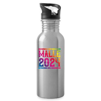 Malle 2024 Majorque colorée - Gourde avec paille intégrée - argent clair - Droite