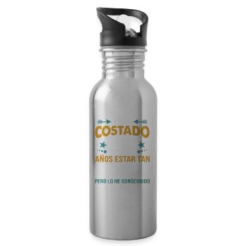 ME HA COSTADO 47 ANOS ESTAR TAN BUENO - Trinkflasche mit integriertem Trinkhalm - Lightsilver - Rechts