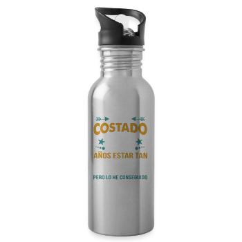 ME HA COSTADO 52 AÑOS ESTAR TAN BUENO - Trinkflasche mit integriertem Trinkhalm - Lightsilver - Rechts