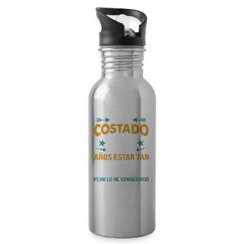 ME HA COSTADO 57 AÑOS ESTAR TAN BUENO - Trinkflasche mit integriertem Trinkhalm - Lightsilver - Rechts