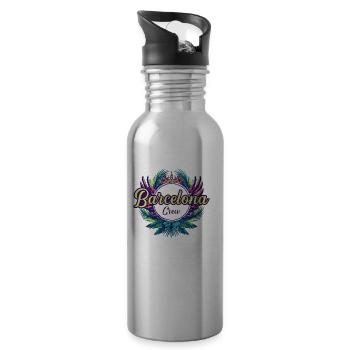 Barcelona Crew Holidays - Water bottle with straw - silver - Right