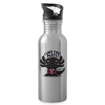 like you alotl - Trinkflasche mit integriertem Trinkhalm - Lightsilver - Rechts