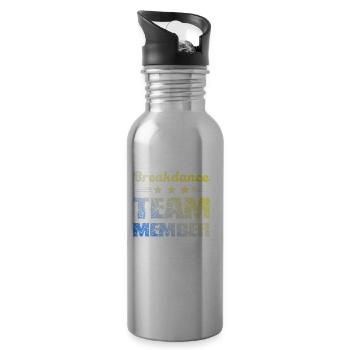 Breakdance Team - Water bottle with straw - silver - Right