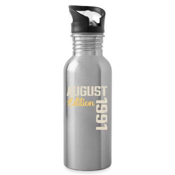 Jubiläum August 1991 - Limitierte Auflage August 1991 - Trinkflasche mit integriertem Trinkhalm - Lightsilver - Rechts