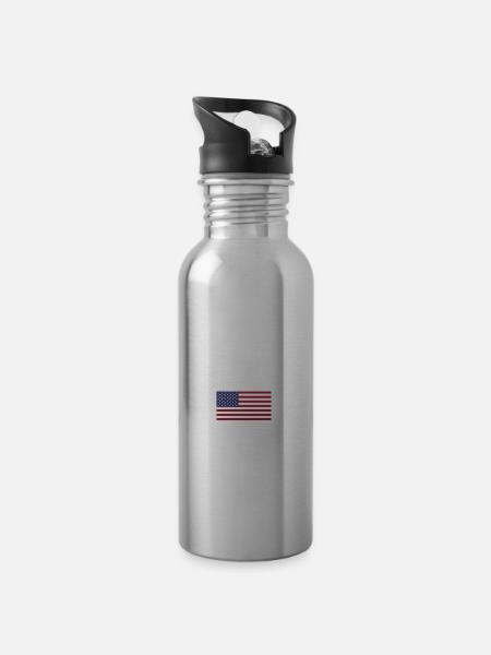 Washington D.C. - Gourde avec paille intégrée - argent clair