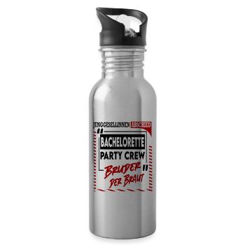 Junggesellinnenabschied Bruder der Braut Party - Trinkflasche mit integriertem Trinkhalm - Lightsilver - Rechts