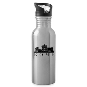 Rome - Gourde avec paille intégrée - argent clair - Droite