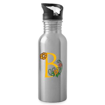 blume30 b - Trinkflasche mit integriertem Trinkhalm - Lightsilver - Rechts