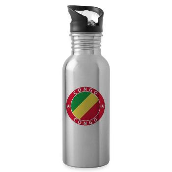 Congo - Trinkflasche mit integriertem Trinkhalm - Lightsilver - Rechts