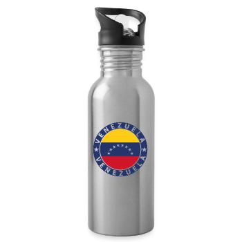 Venezuela - Water bottle with straw - silver - Right