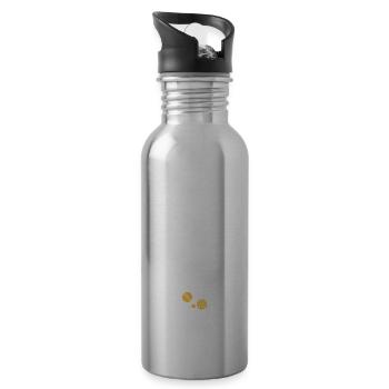 j'ai pétanque, Je peux pas j'ai pétanque - Gourde avec paille intégrée - argent clair - Droite
