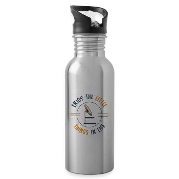 Biology, Biology Genetics, Teacher, - Water bottle with straw - silver - Right