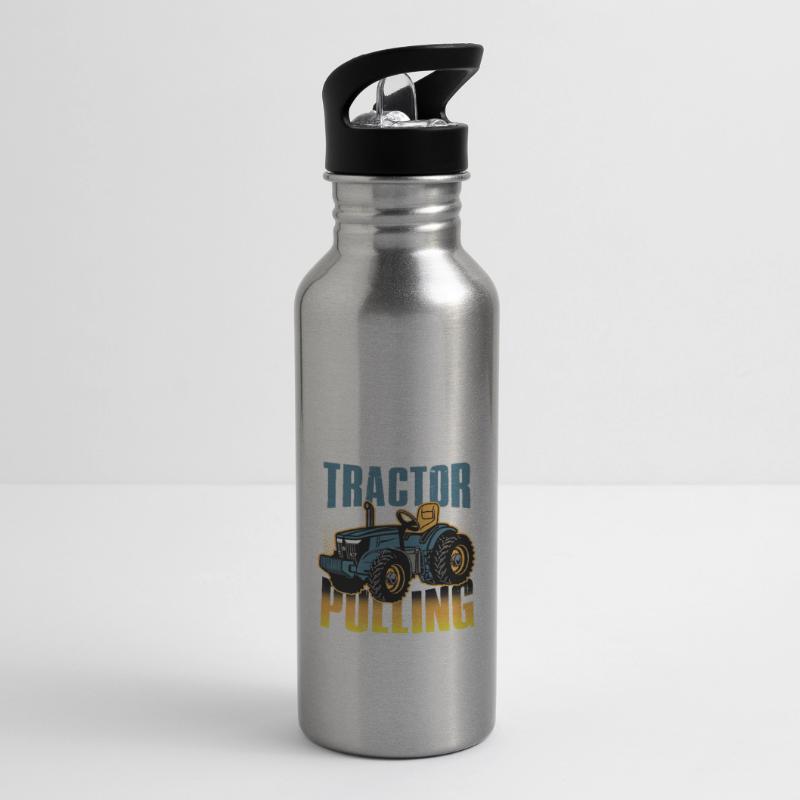 tractor pulling, tractor pulling, racing, Water bottle with straw