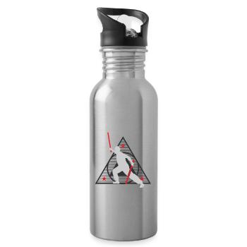 eskrima, eskrima Filipino, eskrimador, - Water bottle with straw - silver - Right