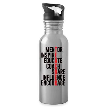professeur - Gourde avec paille intégrée - argent clair - Droite
