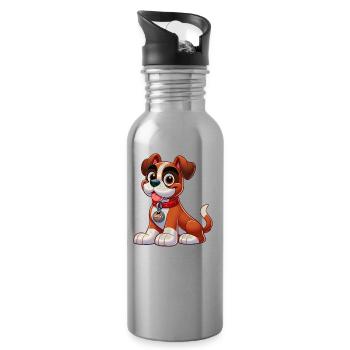 Boxer 2 - Trinkflasche mit integriertem Trinkhalm - Lightsilver - Rechts