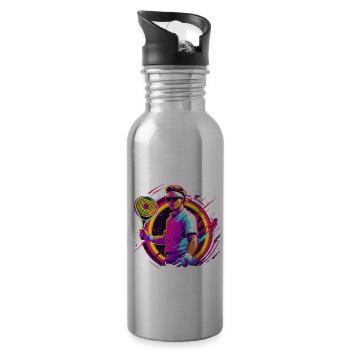 Tennis - Trinkflasche mit integriertem Trinkhalm - Lightsilver - Rechts