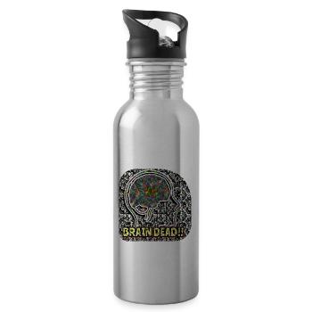 Brain Daed !! - Trinkflasche mit integriertem Trinkhalm - Lightsilver - Rechts