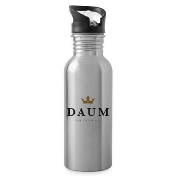 Daum Original Familienlogo - Trinkflasche mit integriertem Trinkhalm - Lightsilver - Rechts