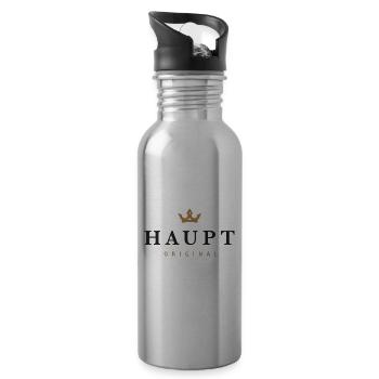 Main Original Family Logo - Water bottle with straw - silver - Right