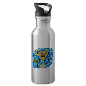 Cocktail Deluxe (1) - Club WoW - Trinkflasche mit integriertem Trinkhalm - Lightsilver - Rechts
