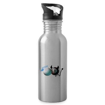 Billardkugeln - Trinkflasche mit integriertem Trinkhalm - Lightsilver - Rechts