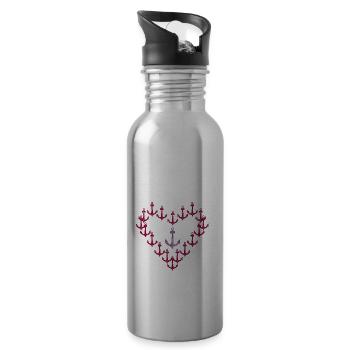 Anker - Trinkflasche mit integriertem Trinkhalm - Lightsilver - Rechts