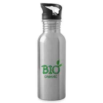 Bio - Trinkflasche mit integriertem Trinkhalm - Lightsilver - Rechts
