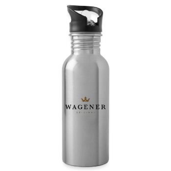 Wagener Original Familienlogo - Trinkflasche mit integriertem Trinkhalm - Lightsilver - Rechts