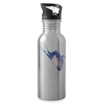 skier - Water bottle with straw - silver - Right