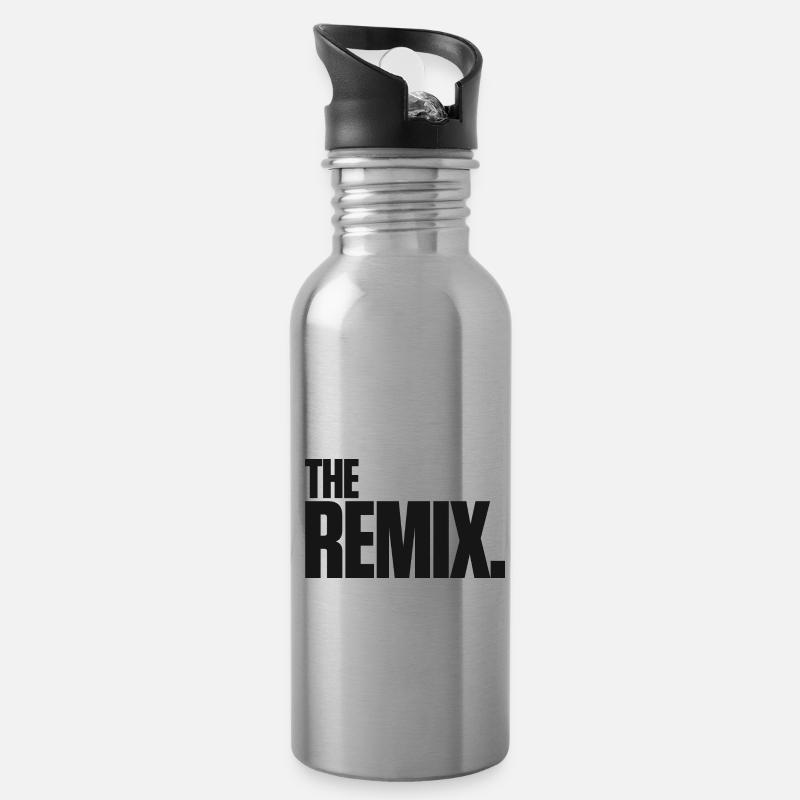 The Remix - Trinkflasche mit integriertem Trinkhalm - Lightsilver
