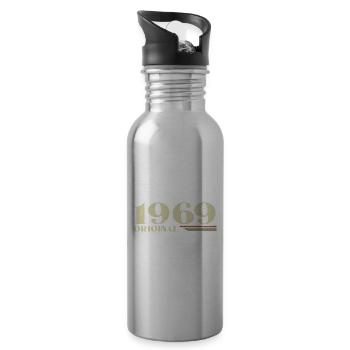 Original 1969 Vintage 1969 Birthday 1969 Retro - Water bottle with straw - silver - Right