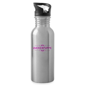 Zuckerpuppe - Trinkflasche mit integriertem Trinkhalm - Lightsilver - Rechts