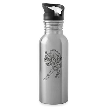 Alien - Trinkflasche mit integriertem Trinkhalm - Lightsilver - Rechts