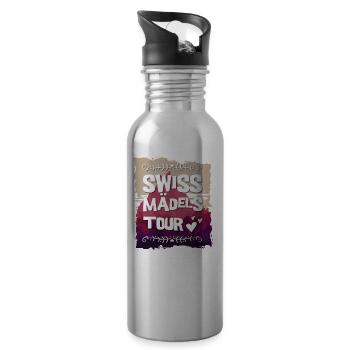 Swiss Mädels Tour - Trinkflasche mit integriertem Trinkhalm - Lightsilver - Rechts