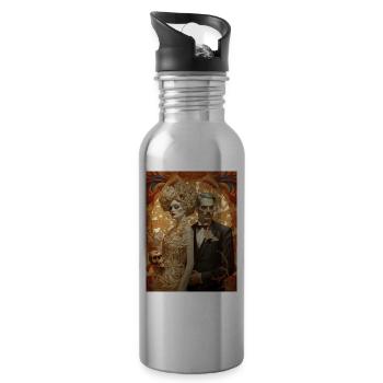 Ghotic Class - Water bottle with straw - silver - Right