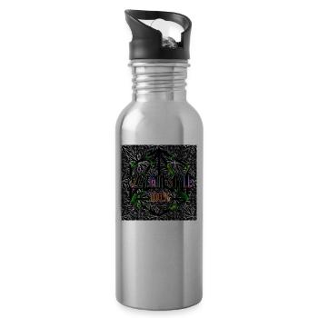 Azzy mit Style | 100% - Shop WoW - Trinkflasche mit integriertem Trinkhalm - Lightsilver - Rechts