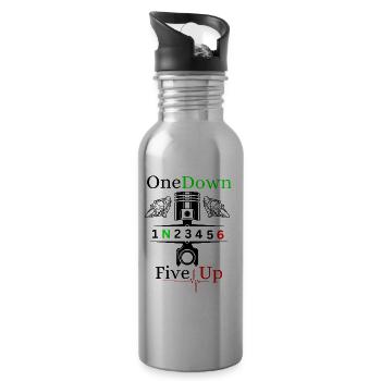 Motorrad Gänge Schaltung 1N23456 - Trinkflasche mit integriertem Trinkhalm - Lightsilver - Rechts