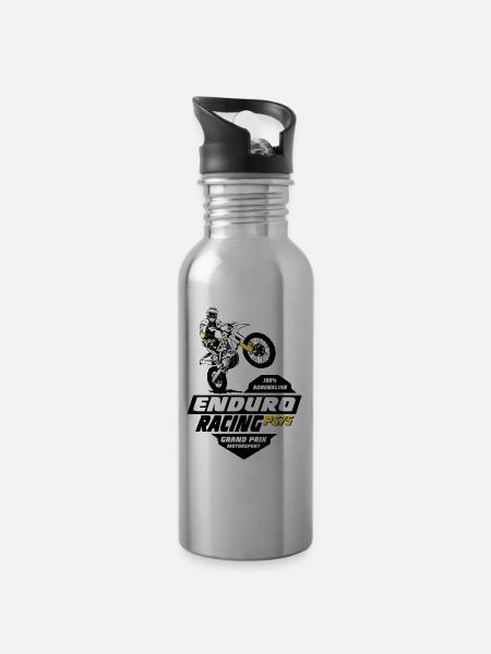Enduro Offroad - Trinkflasche mit integriertem Trinkhalm -