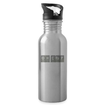 Oh Crap! - Water bottle with straw - silver - Right