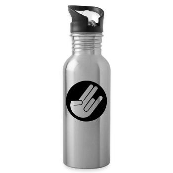 Two for the Pinky One for the Stinky - Trinkflasche mit integriertem Trinkhalm - Lightsilver - Rechts