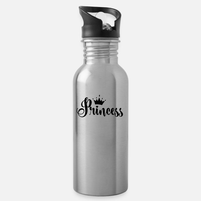 Princess - Water bottle with straw - silver